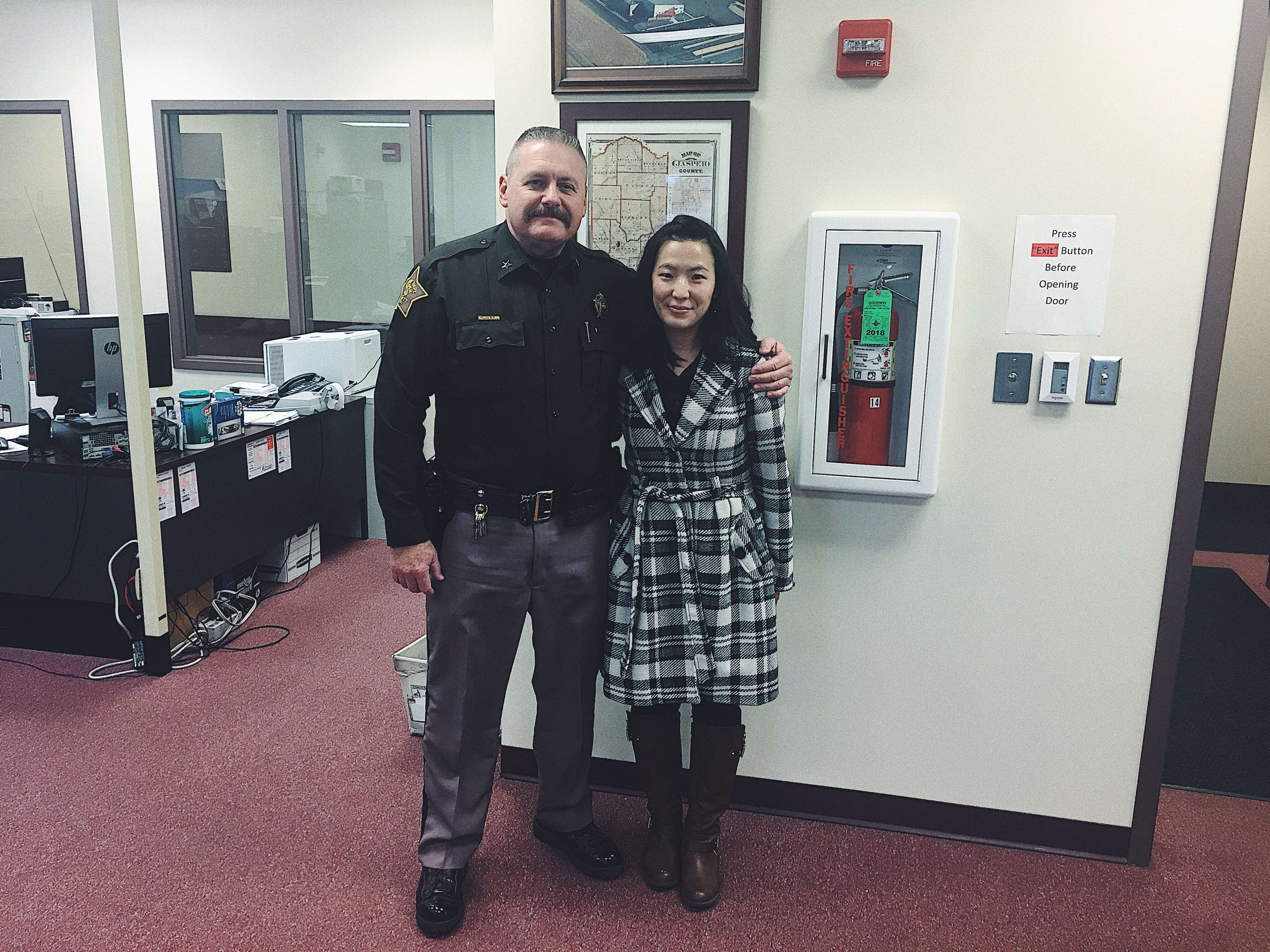With the former Sheriff Risner at Jasper Co.